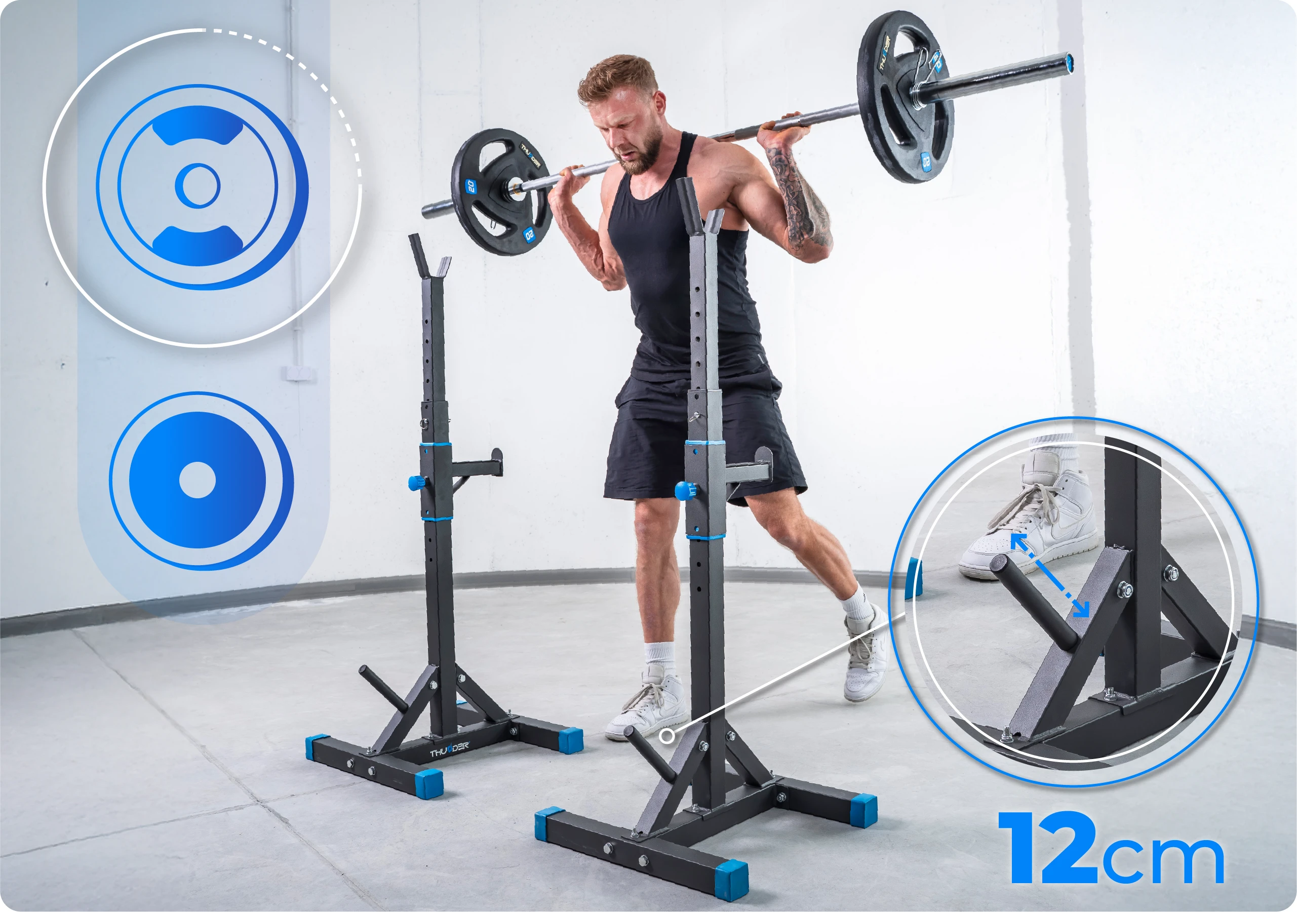 Nastaviteľná výška stojanov PRESA