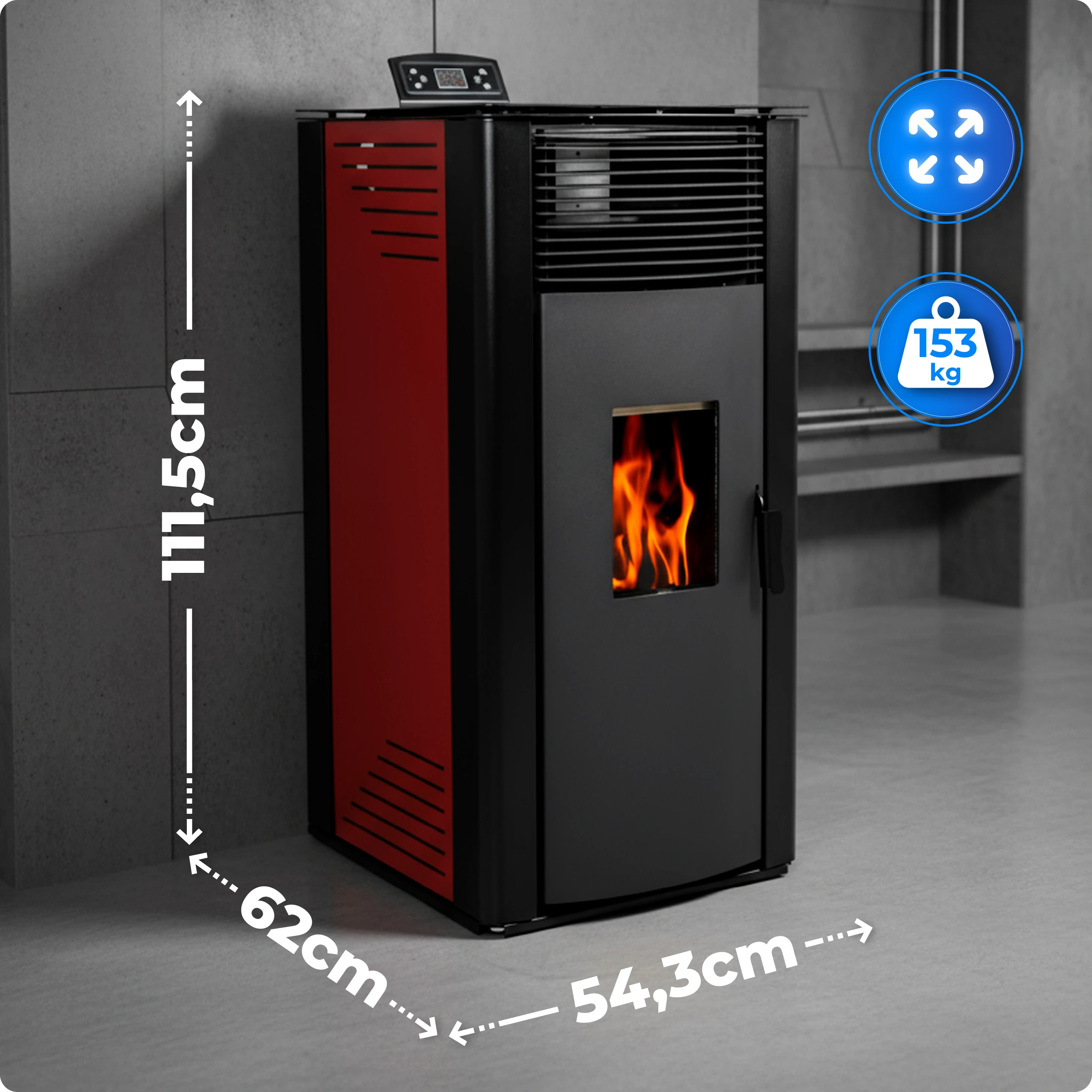 Špecifikácia kotla THUNDER GAREN-RED 12 kW