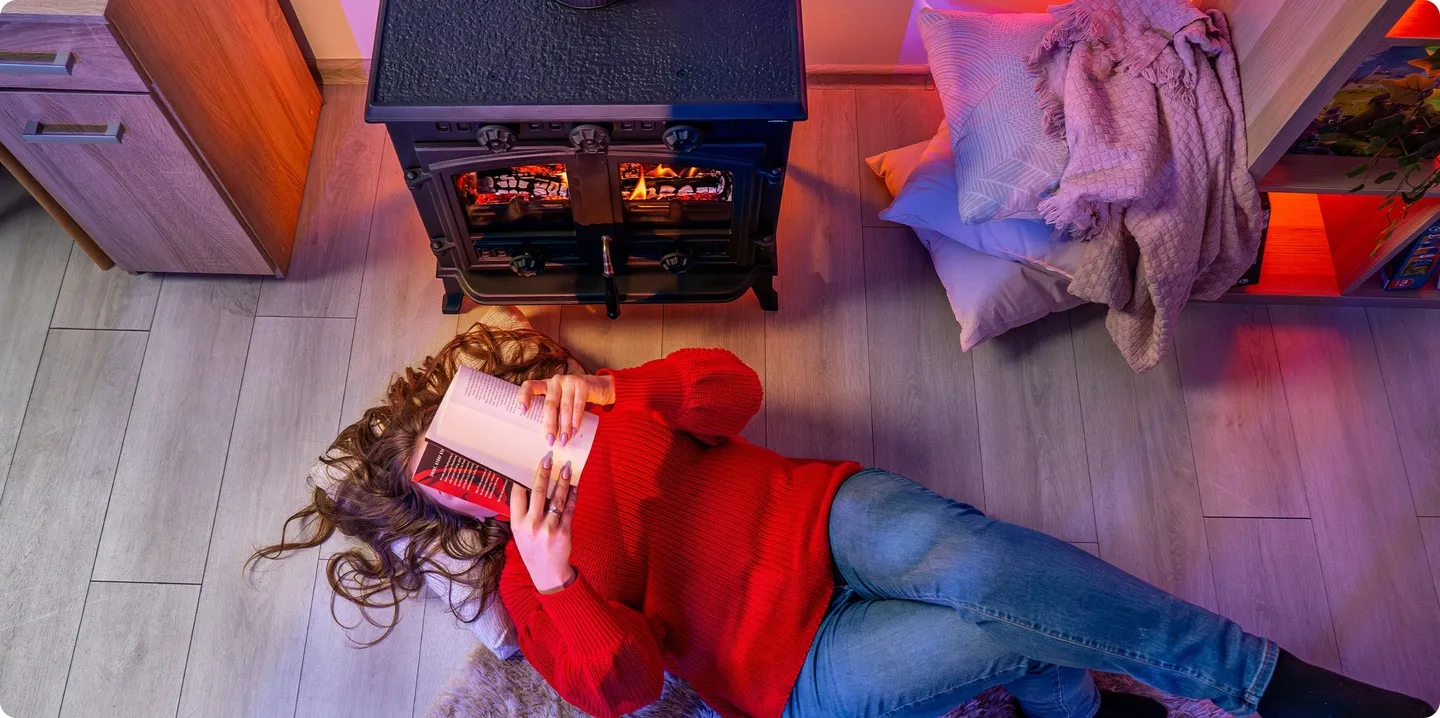 Voľne stojace drevené kúrenie 7kW, krbové kúrenie