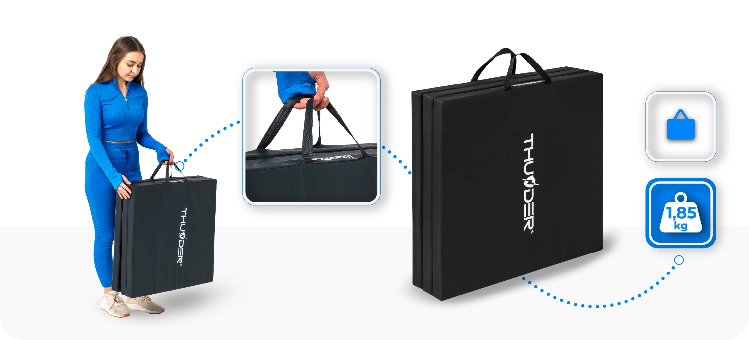 Uchwyty transportowe materaca MG-02-BLACK