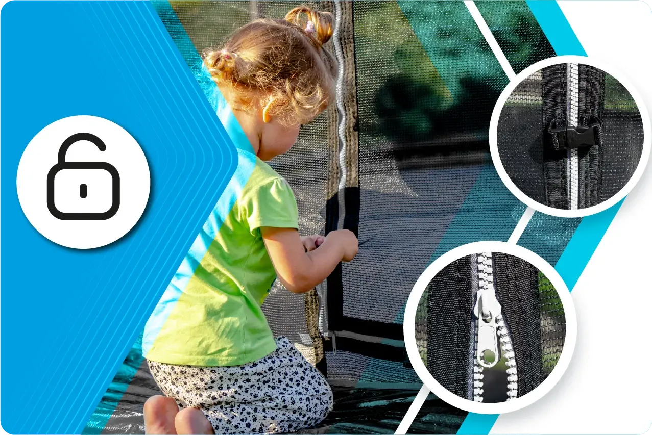 Bezpieczne wejście trampolina