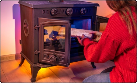 Liatinová pec na drevo ATAR 10 kW 