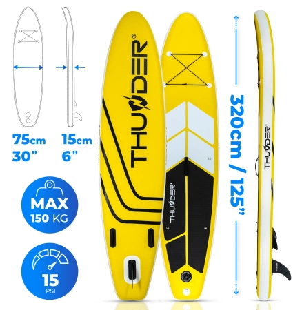 SUP doska 320cm THUNDER COAST YELLOW