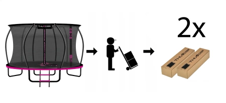 Trampolína THUNDER INSIDE ULTRA 12FT (366 cm) PINK