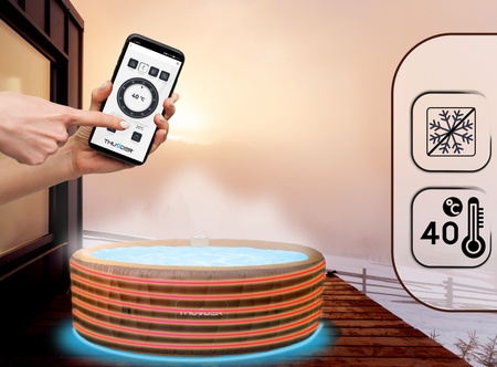 Nafukovacia záhradná vírivka THUNDER MOCHA