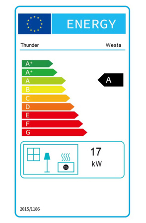 Liatinová pec na drevo WESTA 17 kW