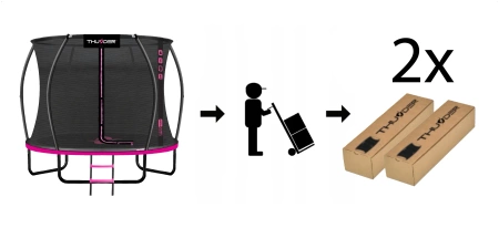 Trampolína THUNDER INSIDE ULTRA 8FT (244 cm) PINK