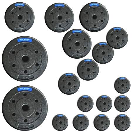 Sada bitúmenových závaží značky THUNDER 2x10 kg + 4x5 kg + 4x2,5 kg + 8x1,25 kg