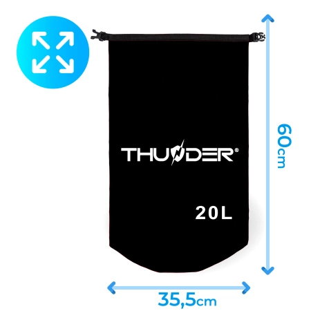Vodotesný vak 20 L THUNDER čierny