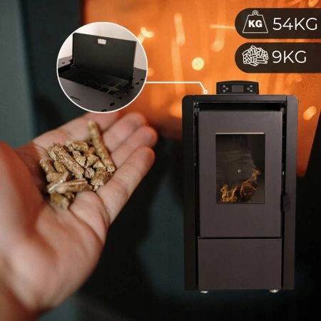 Pec na pelety LEYLA BLACK 6,3 kW
