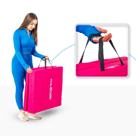 Gymnastická podložka ružová 180x60x5 THUNDER