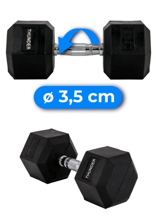 Hexagonálna jednoručka 20 kg THUNDER