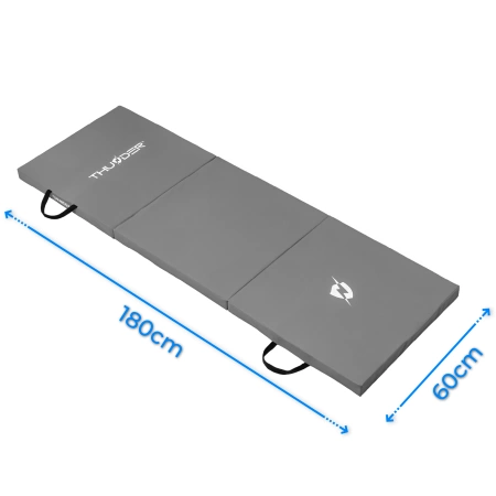 Gymnastická podložka šedá 180x60x5 THUNDER