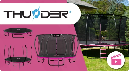Trampolína THUNDER INSIDE ULTRA 16FT (488 cm) PINK