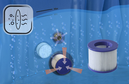 Nafukovacia záhradná vírivka THUNDER MOCHA