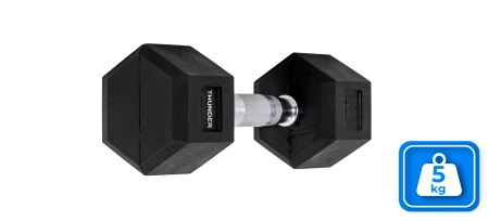 Hexagonálna jednoručka 5 kg THUNDER