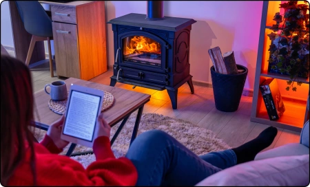 Liatinová pec na drevo WESTA 17 kW