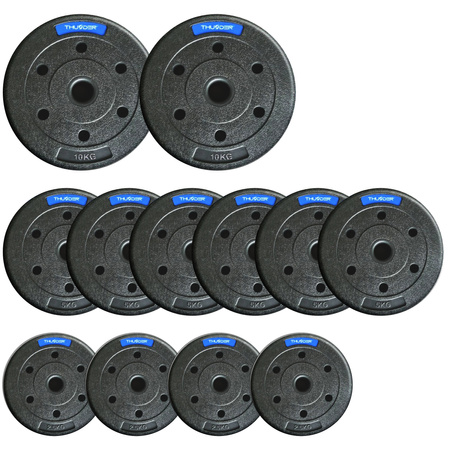 Sada bitúmenových závaží značky THUNDER 2x10 kg + 6x5 kg + 4x2,5 kg
