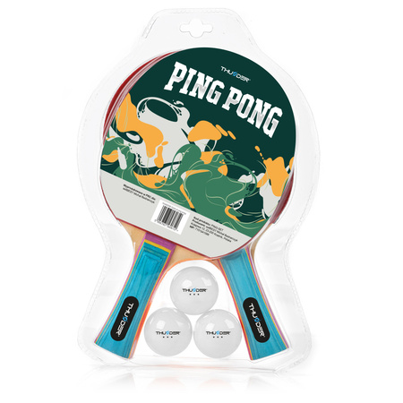 Pálky na stolný tenis THUNDER PING-SET