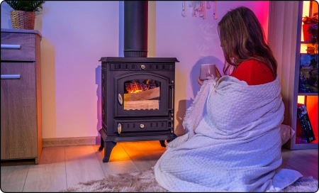 Liatinová pec na drevo MITRA 7 kW