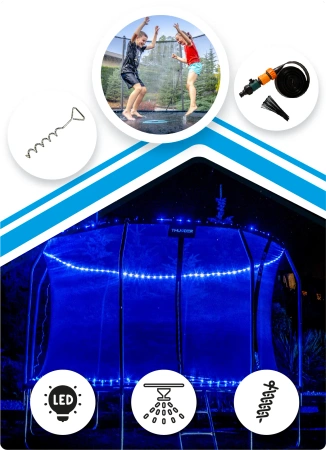 Trampolína THUNDER INSIDE ELITE 8FT (244 cm) BLACK