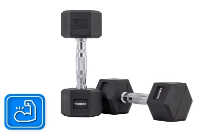 Hexagonálna jednoručka 5 kg THUNDER