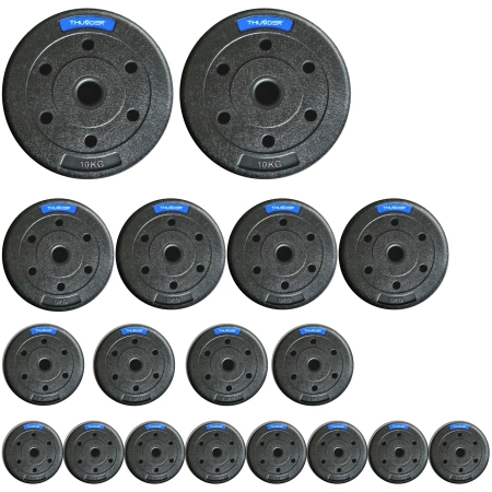 Sada bitúmenových závaží značky THUNDER 2x10 kg + 4x5 kg + 4x2,5 kg + 8x1,25 kg