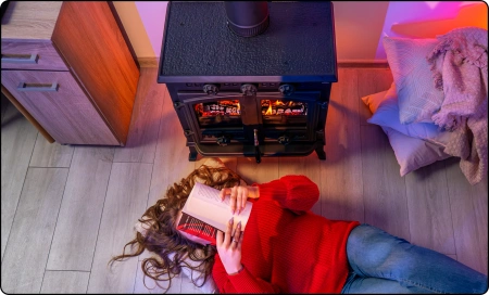 Liatinová pec na drevo ATAR 10 kW 