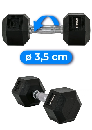 Hexagonálna jednoručka 10 kg THUNDER