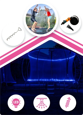 Trampolína THUNDER INSIDE ULTRA 8FT (244 cm) PINK