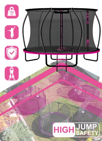 Trampolína THUNDER INSIDE ULTRA 12FT (366 cm) PINK