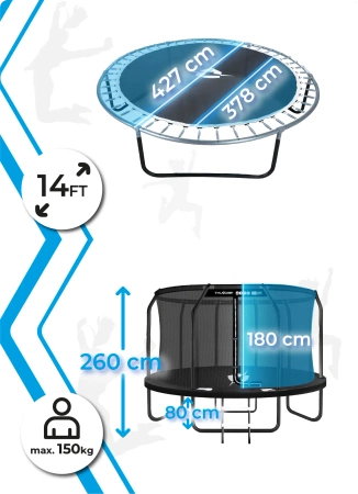 Trampolína THUNDER INSIDE ELITE 14FT (427cm) BLACK